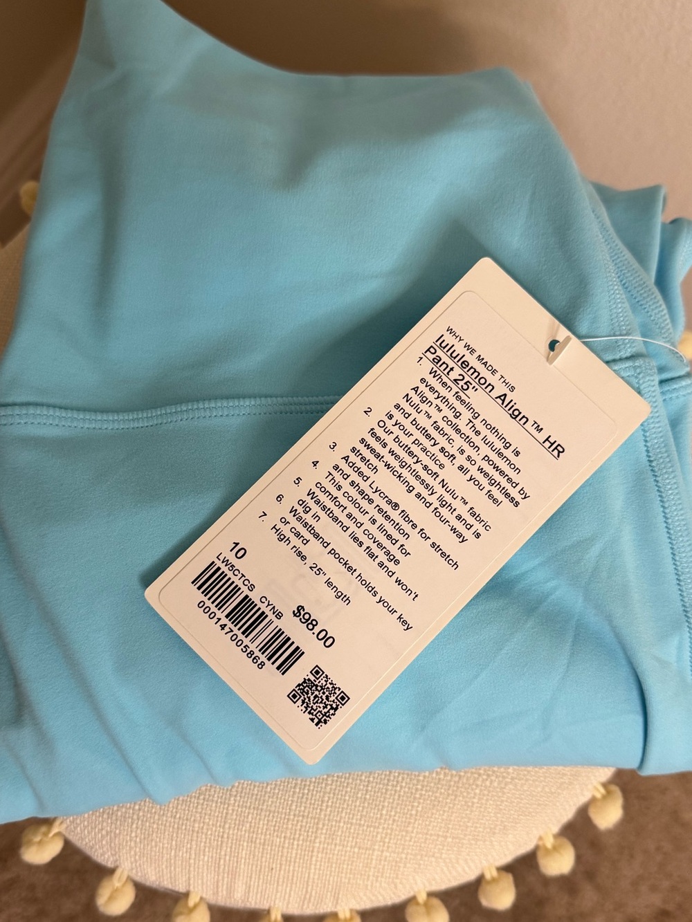 *NWT* lululemon Align High-Rise Pant 25” Size 10